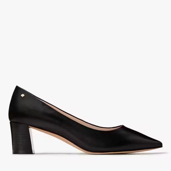 Kate Spade Moulin Pumps Black Suede Leather Heels 9 - Picture 1 of 14